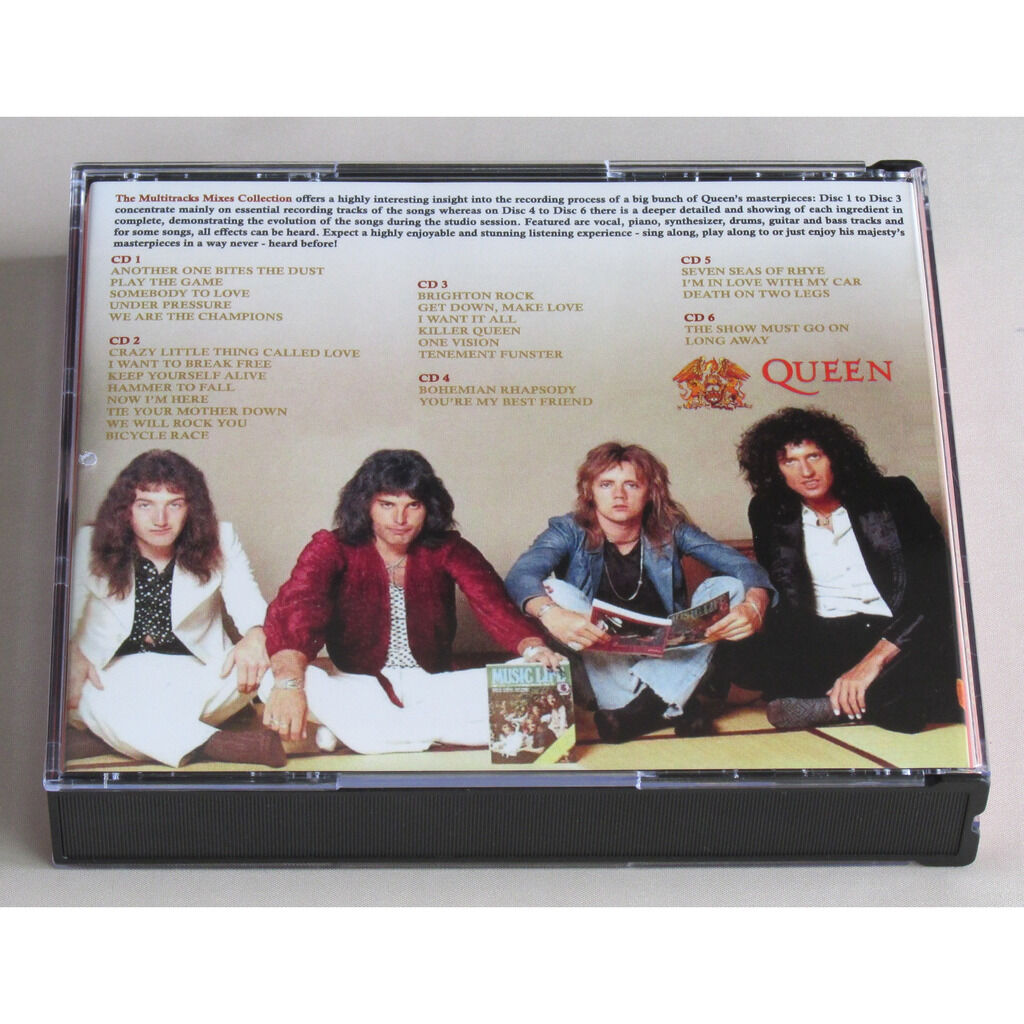 Queen Isolated Tracks Mixes COLLECTION Vocals Guitars Drums 6x CD Set + Original poster