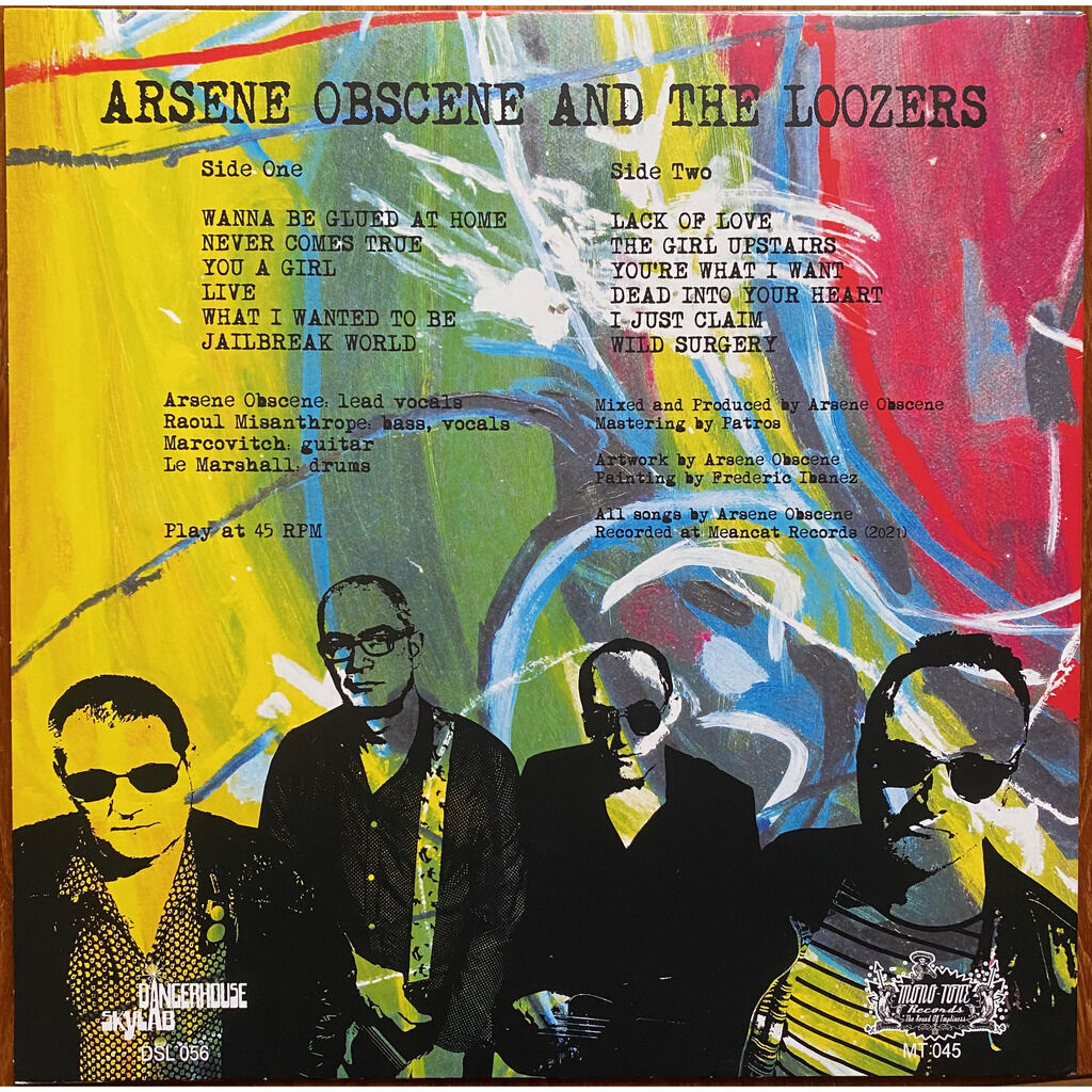  ARSENE OBSCENE AND THE LOOZERS  -  wanna be glued at home 