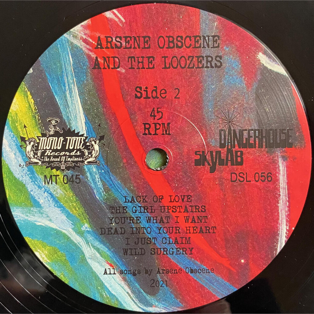  ARSENE OBSCENE AND THE LOOZERS  -  wanna be glued at home 