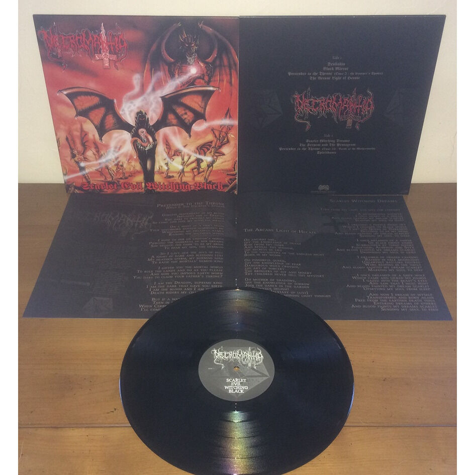 NECROMANTIA scarlet evil witching black. black vinyl, LP + BOOK for ...