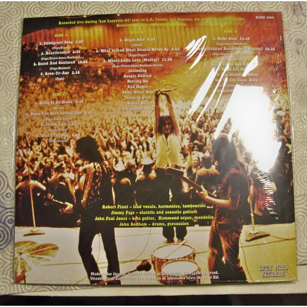 Blueberry hill - live at l.a. forum 1970 by Led Zeppelin, LP x 2 with  rockcollectorfan - Ref:122102669