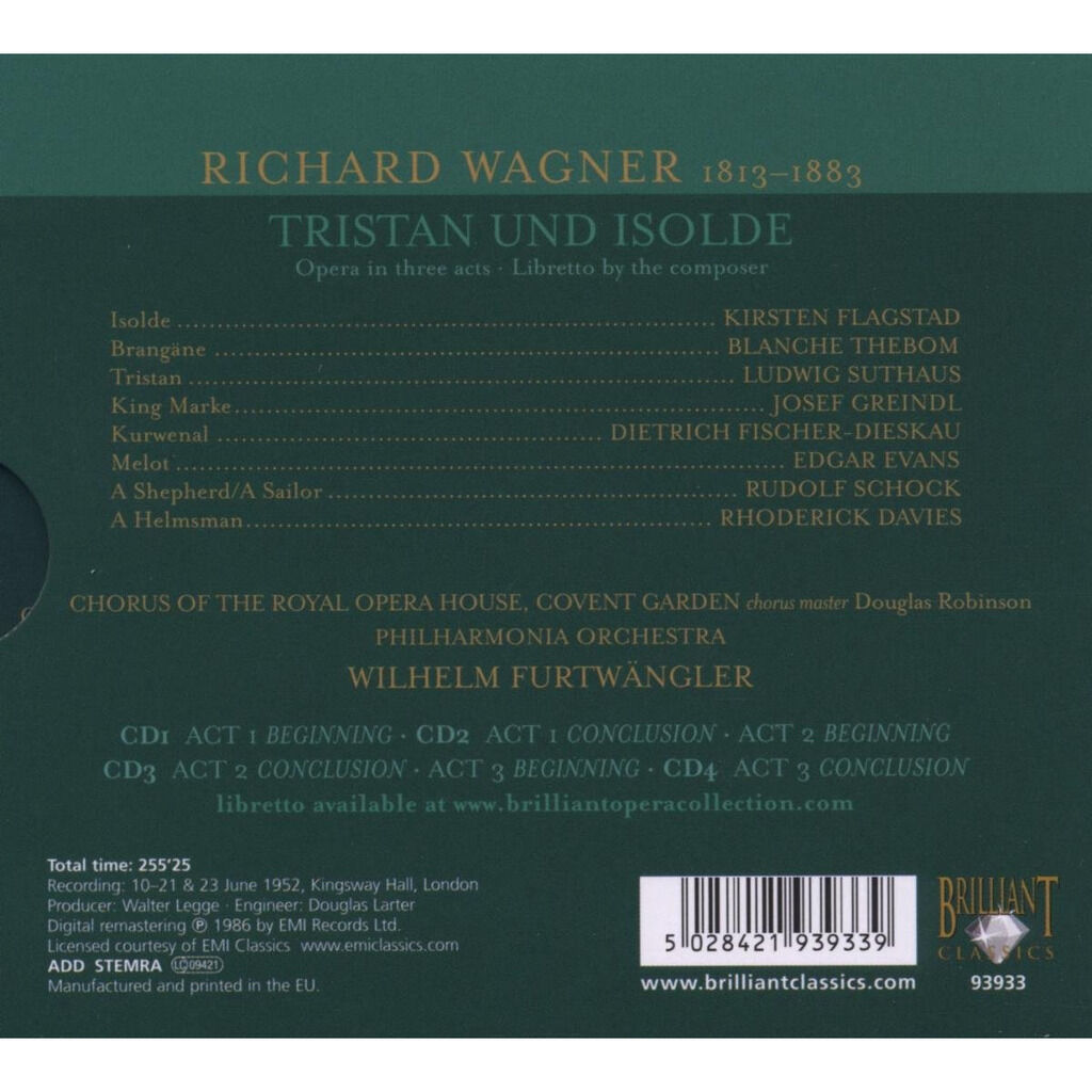 Tristan und isolde / kirsten flagstad, ludwig suthaus, blanche thebom ...