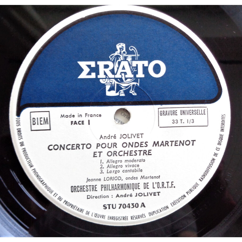 Jolivet concerto pour ondes martenot / pour harpe Andre Jolivet