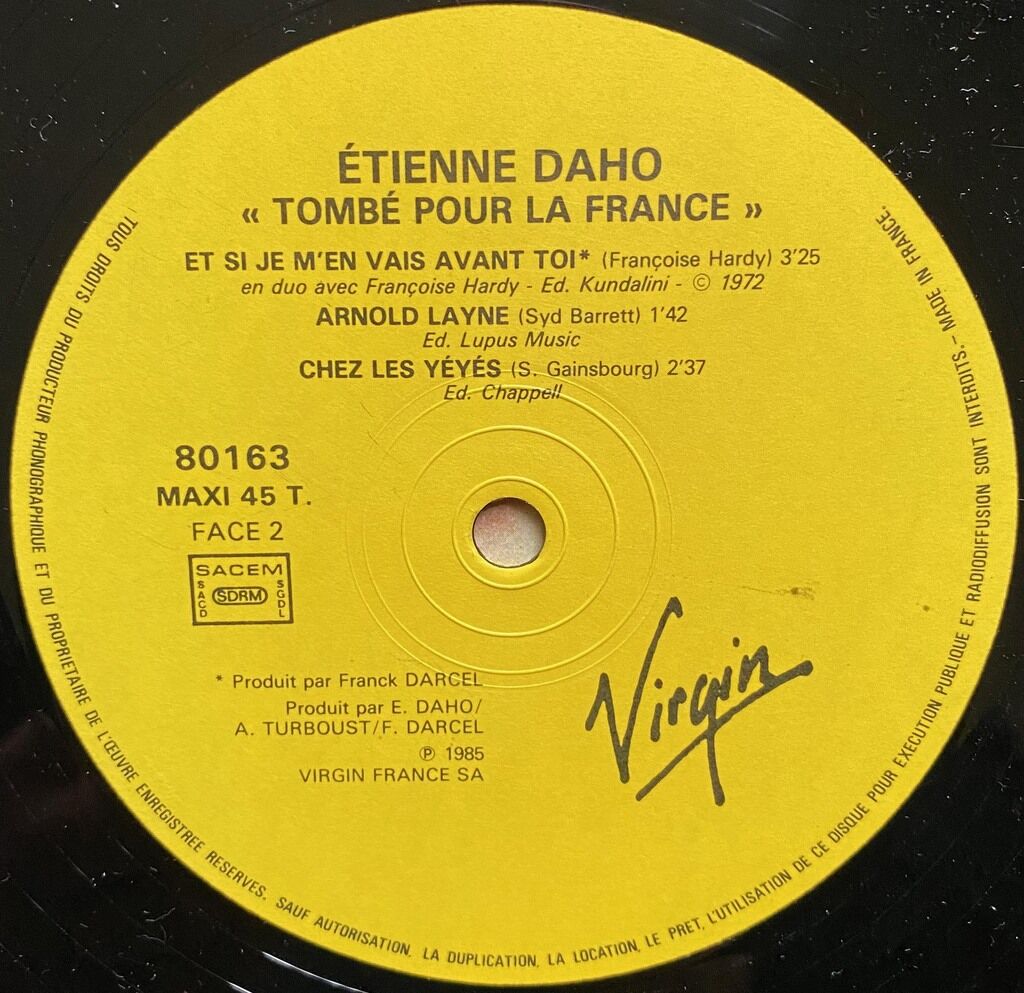  ETIENNE DAHO  -  tombé pour la france 