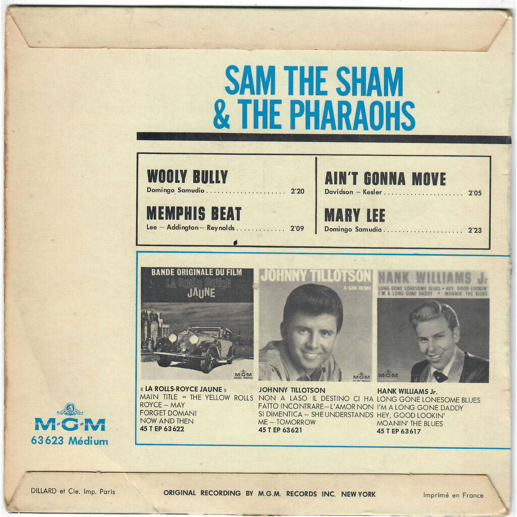  SAM THE SHAM AND THE PHARAOHS  -  wooly bully 