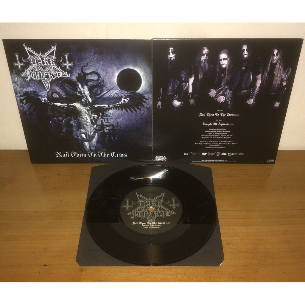 DARK FUNERAL nail them to the cross. black vinyl, 7INCH X 1 for sale on ...