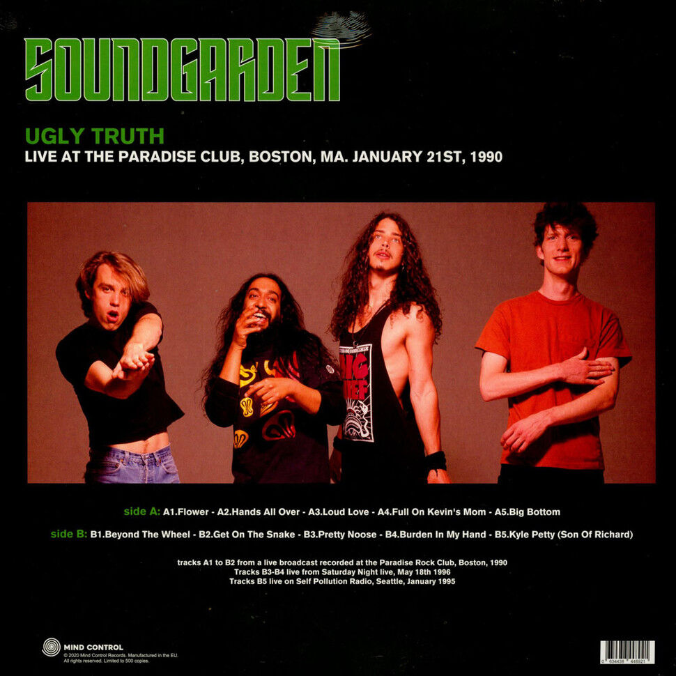 Soundgarden  -  ugly truth live at the paradise club boston 1990 