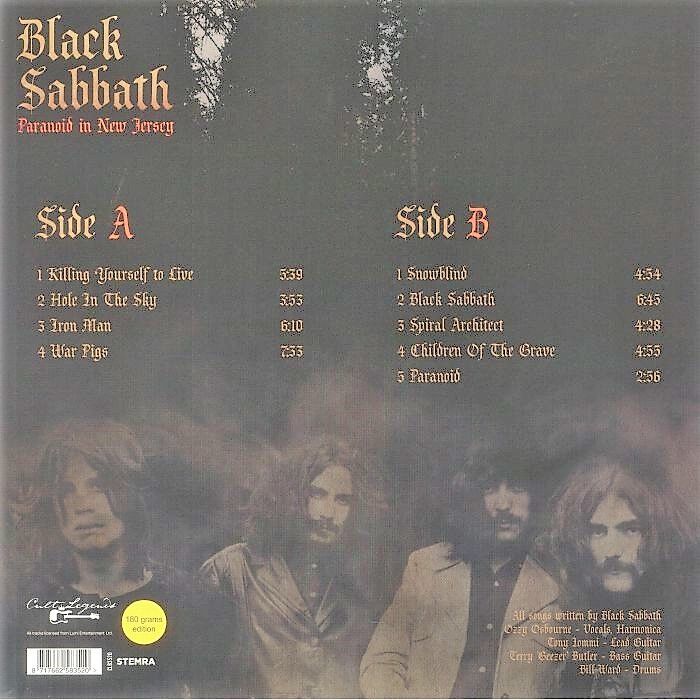  Black Sabbath  -  paranoid in new jersey 