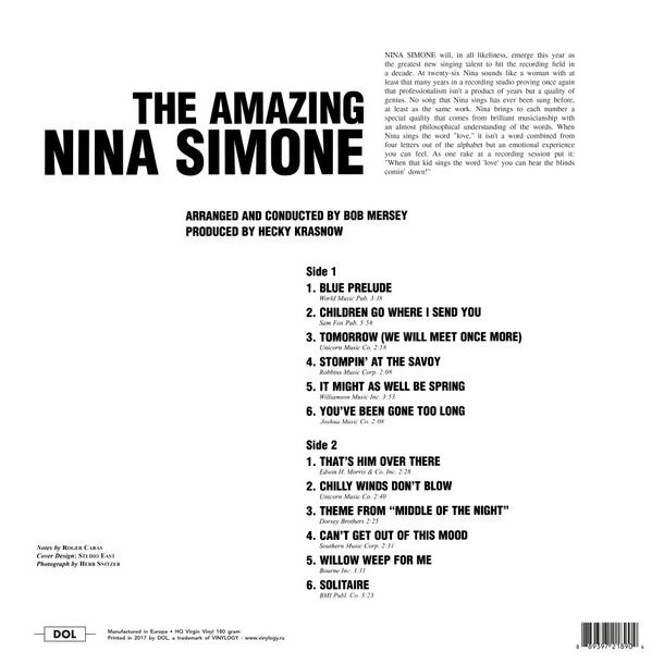  Nina Simone  -  the amazing nina simone 