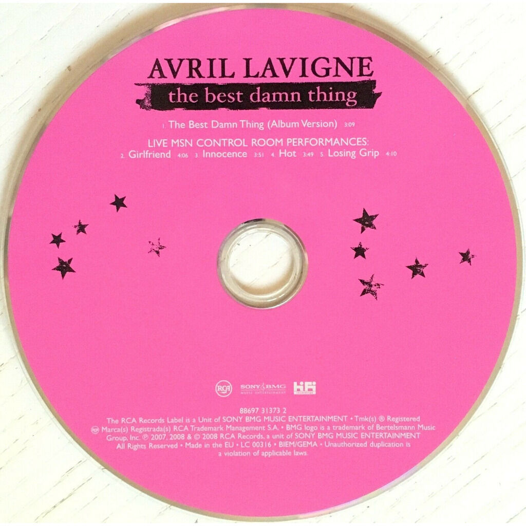 AVRIL LAVIGNE - THE BEST DAMN THING Original Euro Pressing 5 Tracks 1 Maxi-CD.