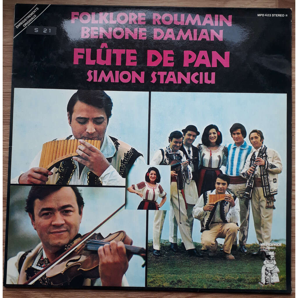 Folklore roumain flute de pan by Benone Damian Simion Stanciu, LP