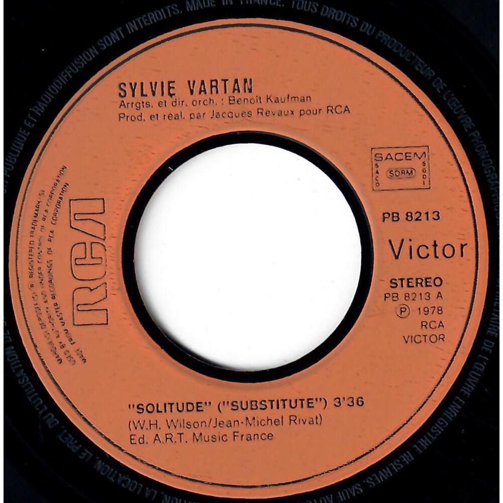  Sylvie Vartan  -  solitude / tu me plais 