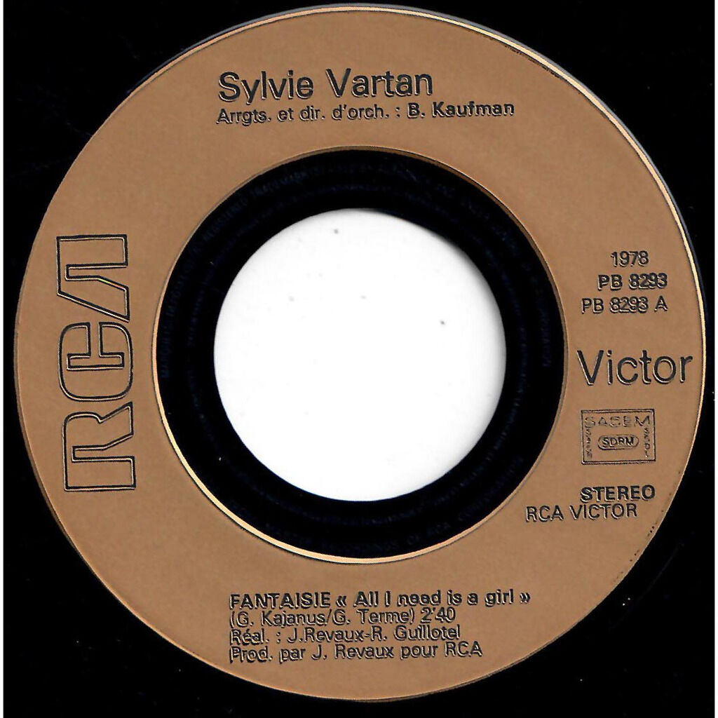  Sylvie Vartan  -  fantaisie (all i need is a girl) / je chante encore l'amour 