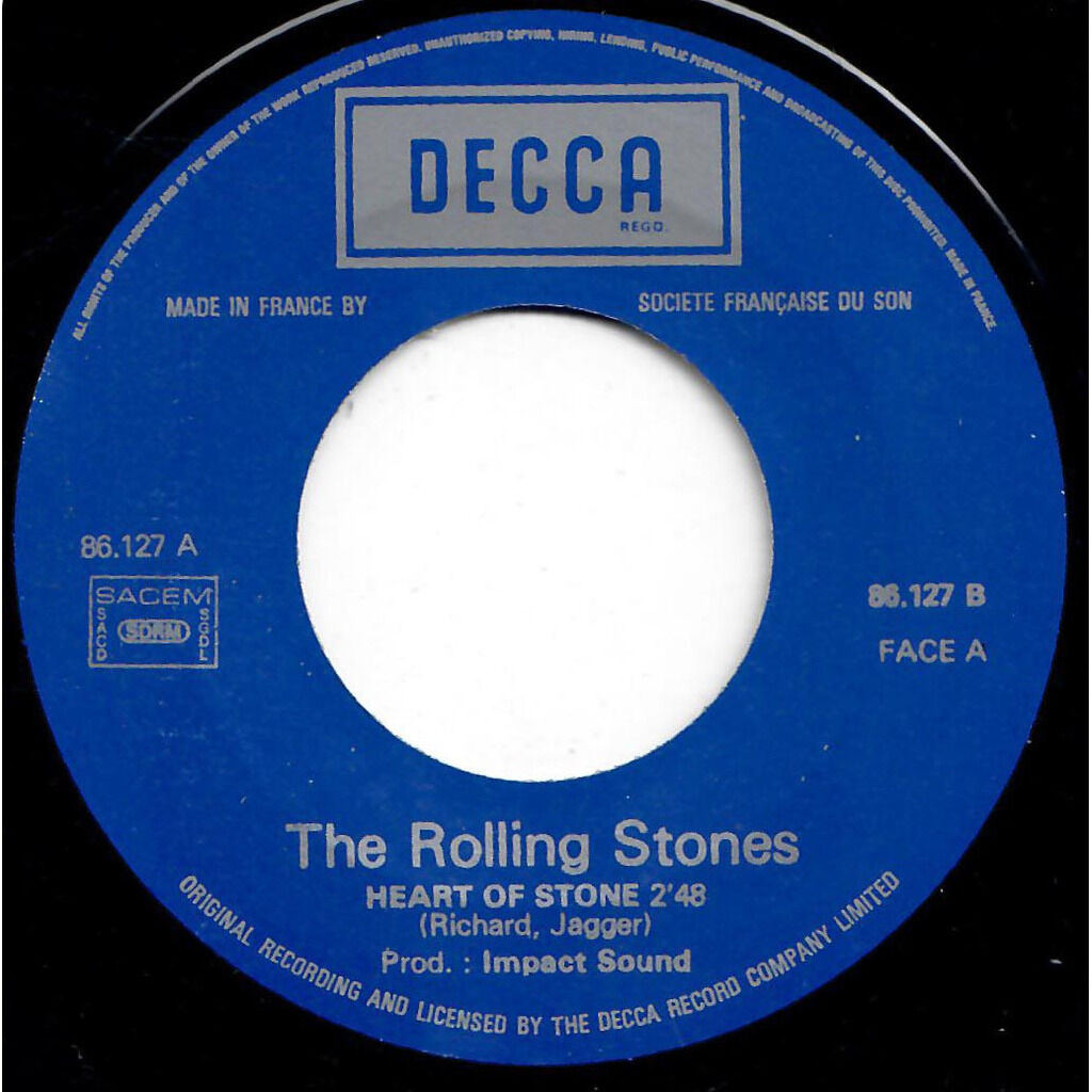  THE ROLLING STONES  -  heart of stone / what a shame 
