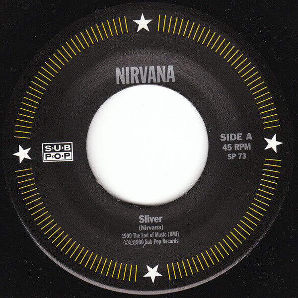 Nirvana Sliver (USA 1994 Ltd RE 2-trk 7single on black Sub Pop lbl full WRAP ps)