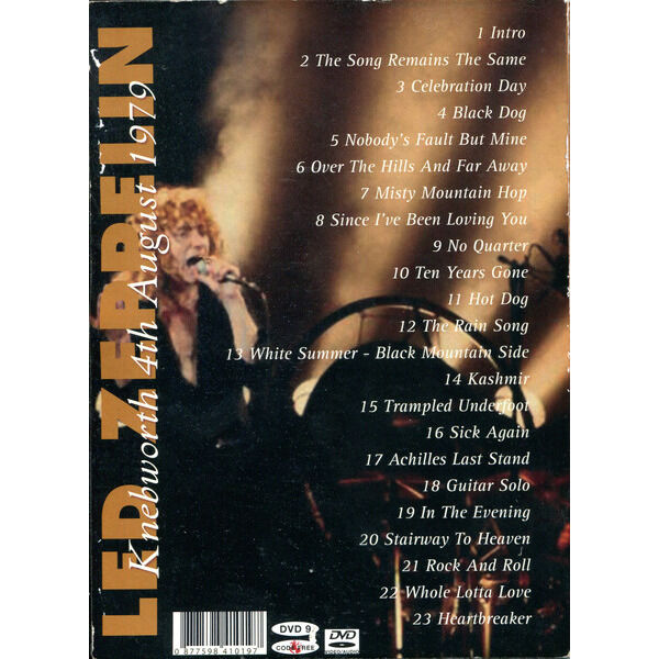 Knebworth festival 4th august 1979 by Led Zeppelin, DVD with gmvrecords