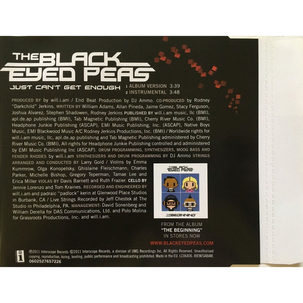 Euro pressing 2 tracks 1 maxi-cd by The Black Eyed Peas - Just Can'T ...