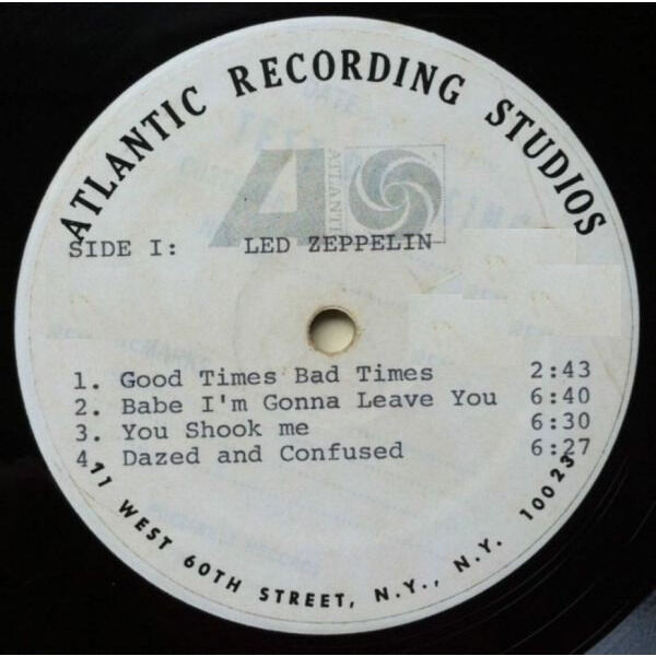 Led zeppelin i (usa 1968 original 'advance test pressing' 9trk lp on