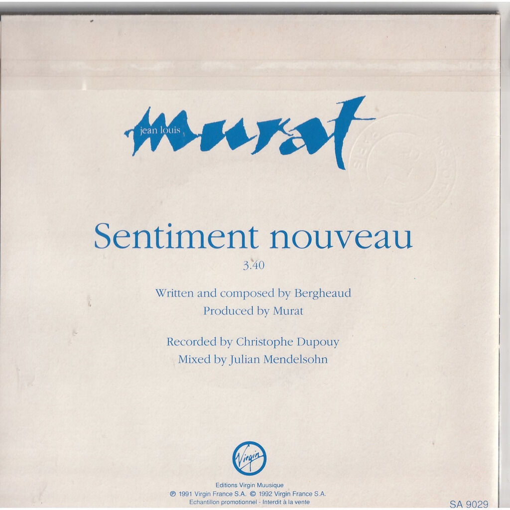  jean louis murat  -  sentiment nouveau promo 