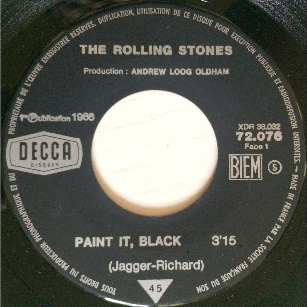 French pressing 2 tracks vinyl 7 single jukebox edition de Rolling