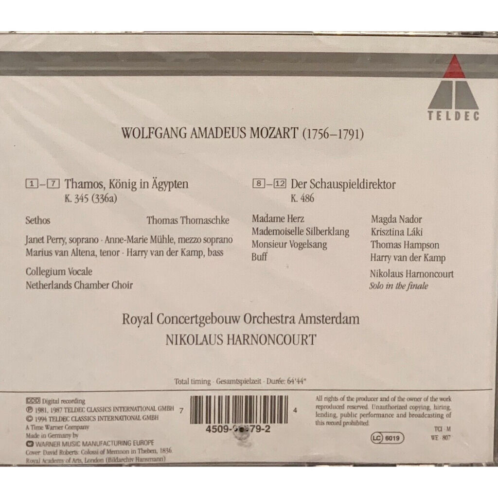 Thamos, könig in ägypten, kv 345 (336a) / royal concertgebouw, nikolaus
