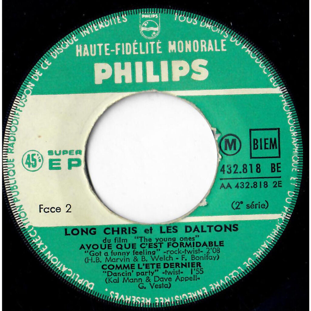  LONG CHRIS ET LES DALTONS  -  je reviendrai / talhassie lassie 