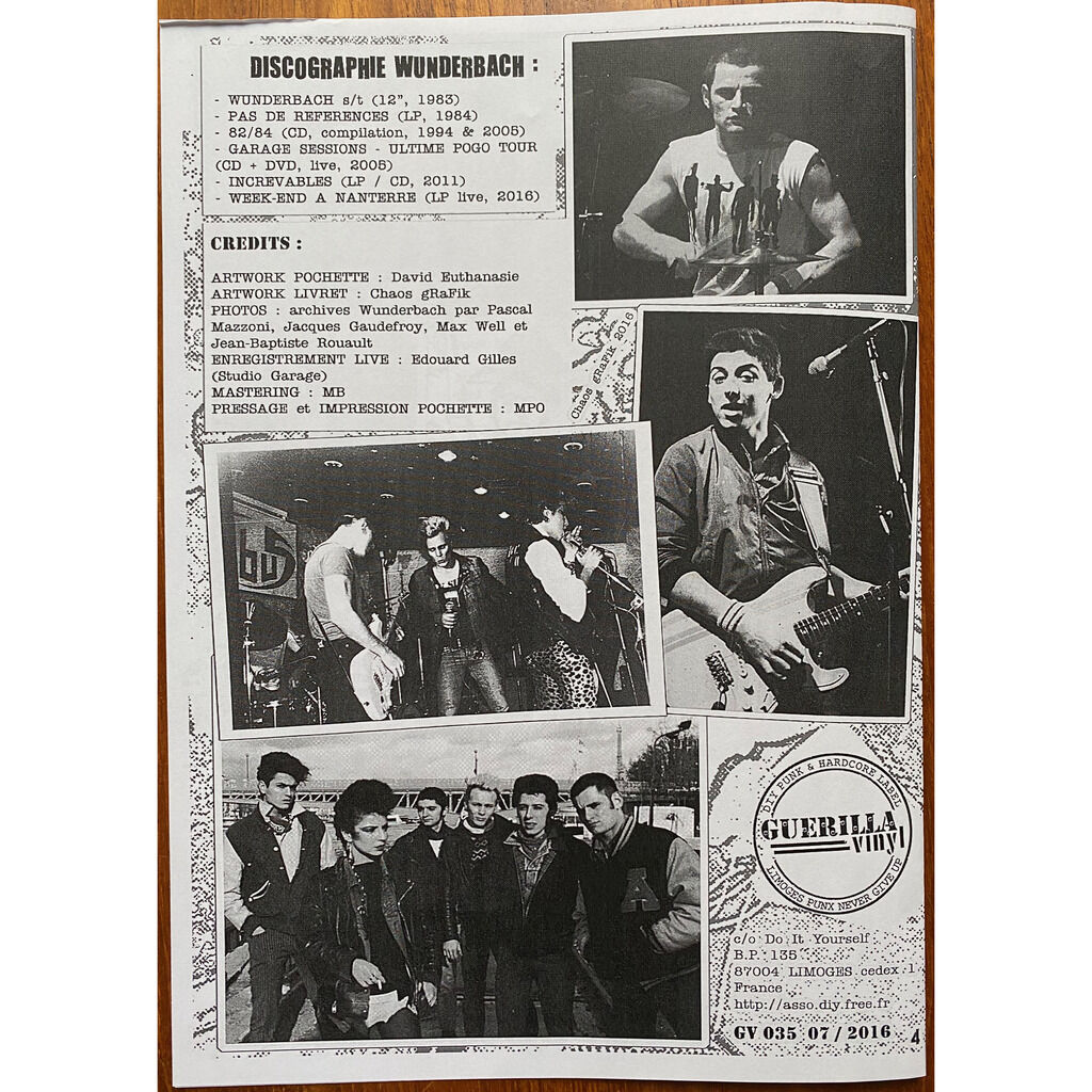  WUNDERBACH  -  week-end à nanterre 