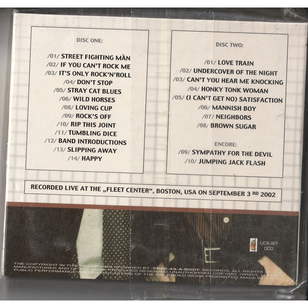  the rolling stones  -  first lick boston 2002 