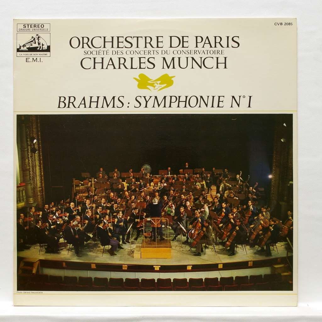Brahms symphony no. 1 by Charles Münch, Orchestre De Paris, LP 180220