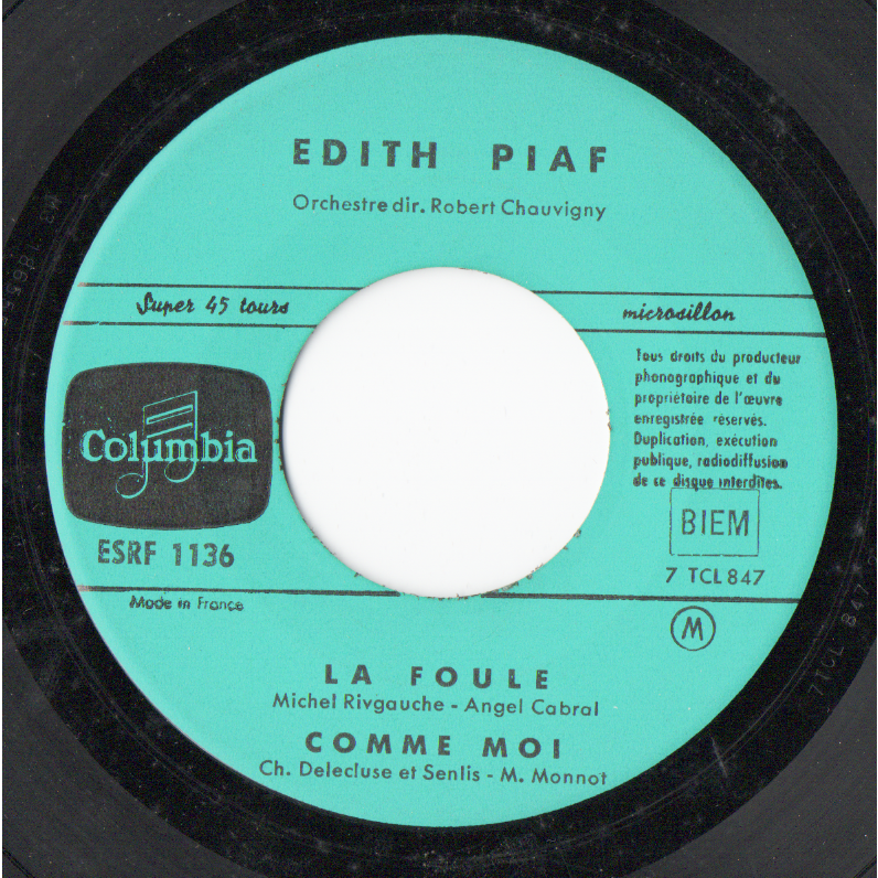 Edith piaf by Edith Piaf, EP with spiralgroove Ref123963539
