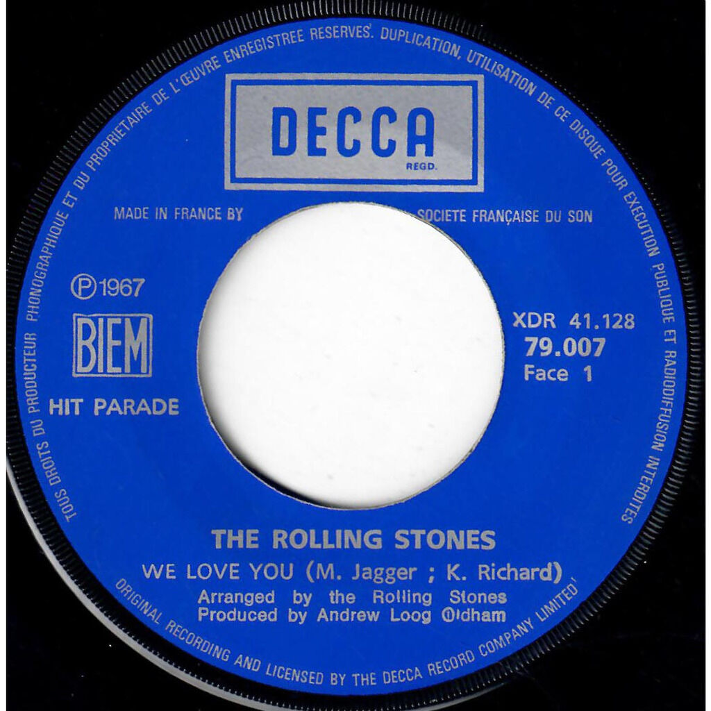  THE ROLLING STONES  -  we love you / dandelion 