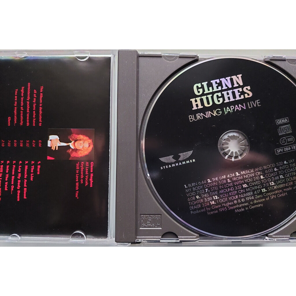 Burning japan live (signed) de Glenn Hughes, CD chez 0711m Ref124034066