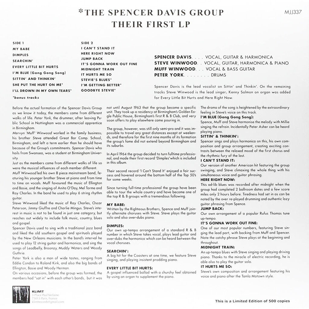  The Spencer Davis Group  -  their first lp 