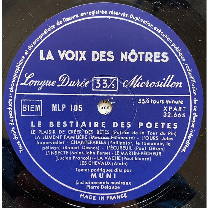  MUNI  -  le bestiaire des poètes 