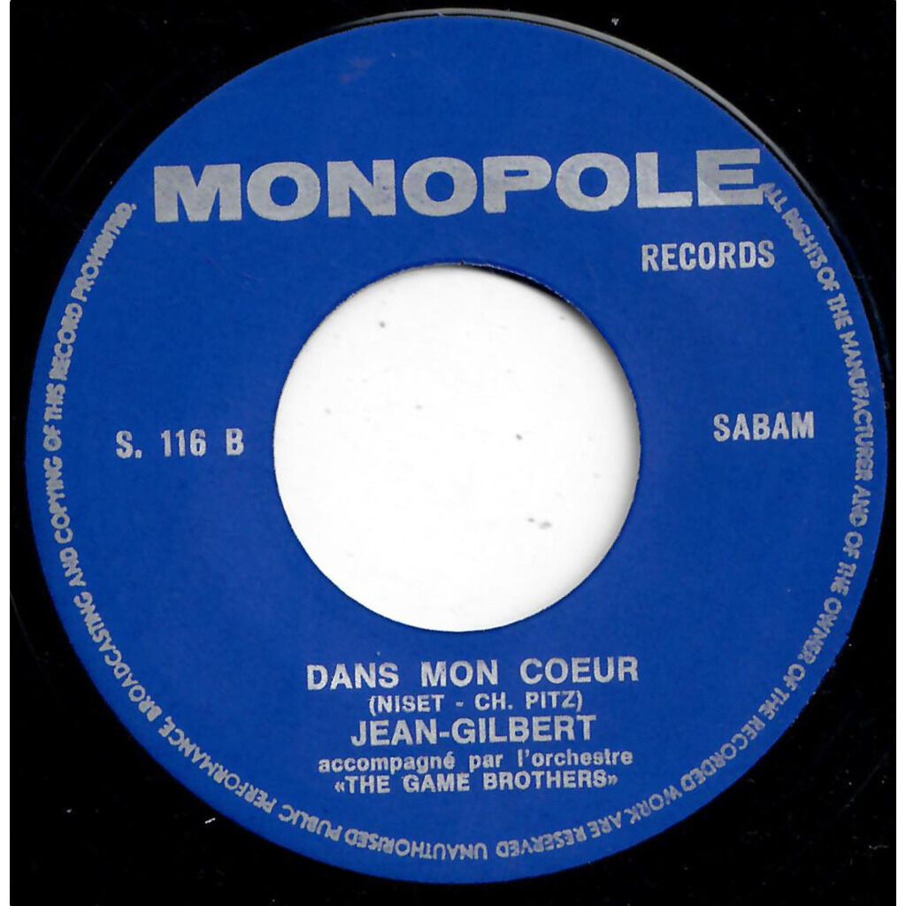  JEAN GILBERT AND THE GAME BROTHERS  -  véronique / dans mon cœur 