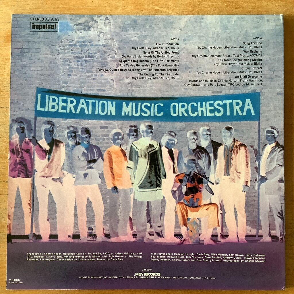 Liberation music orchestra by Charlie Haden Don Cherry Carla Bley Dewey
