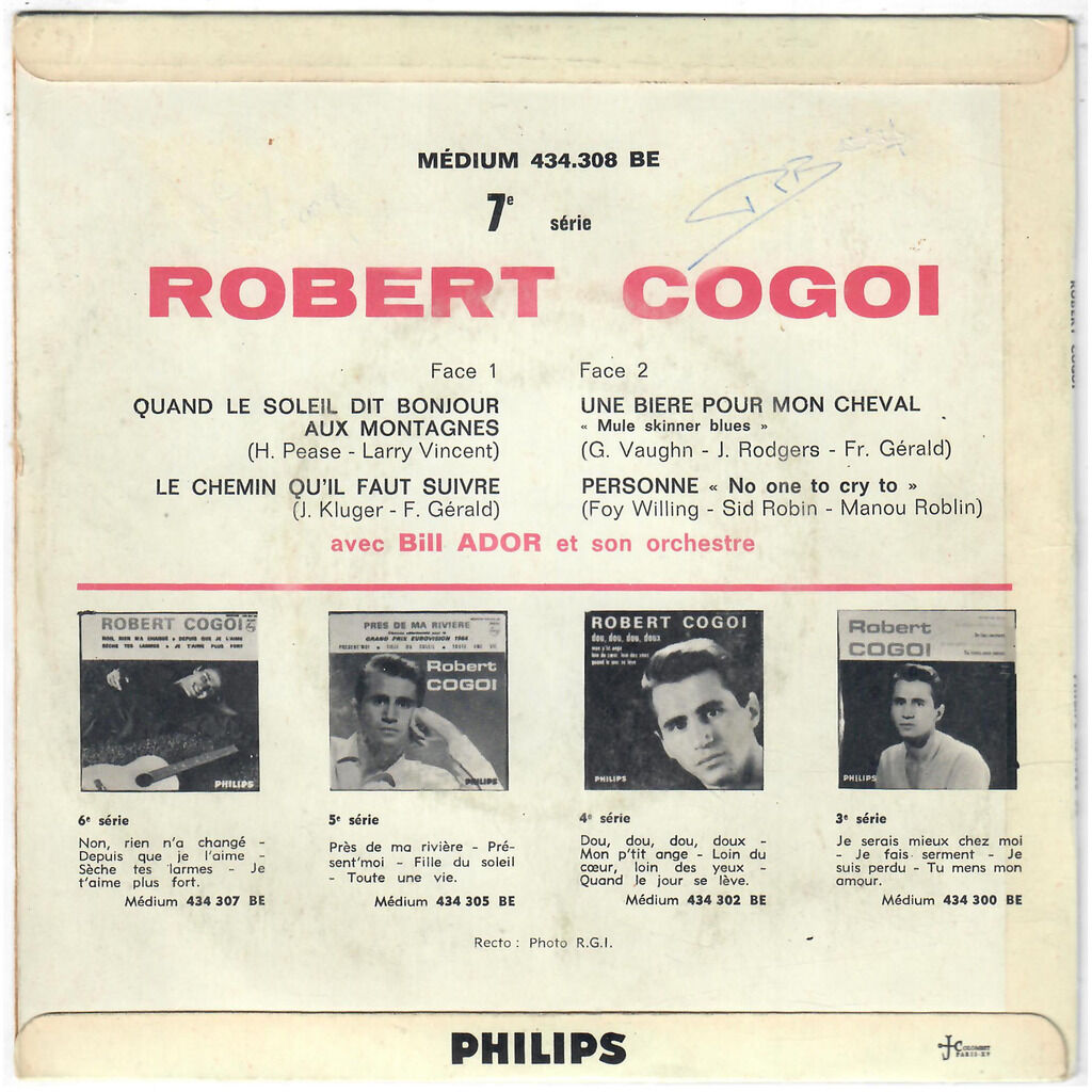  ROBERT COGOI  -  une bière pour mon cheval mule skinner blues 