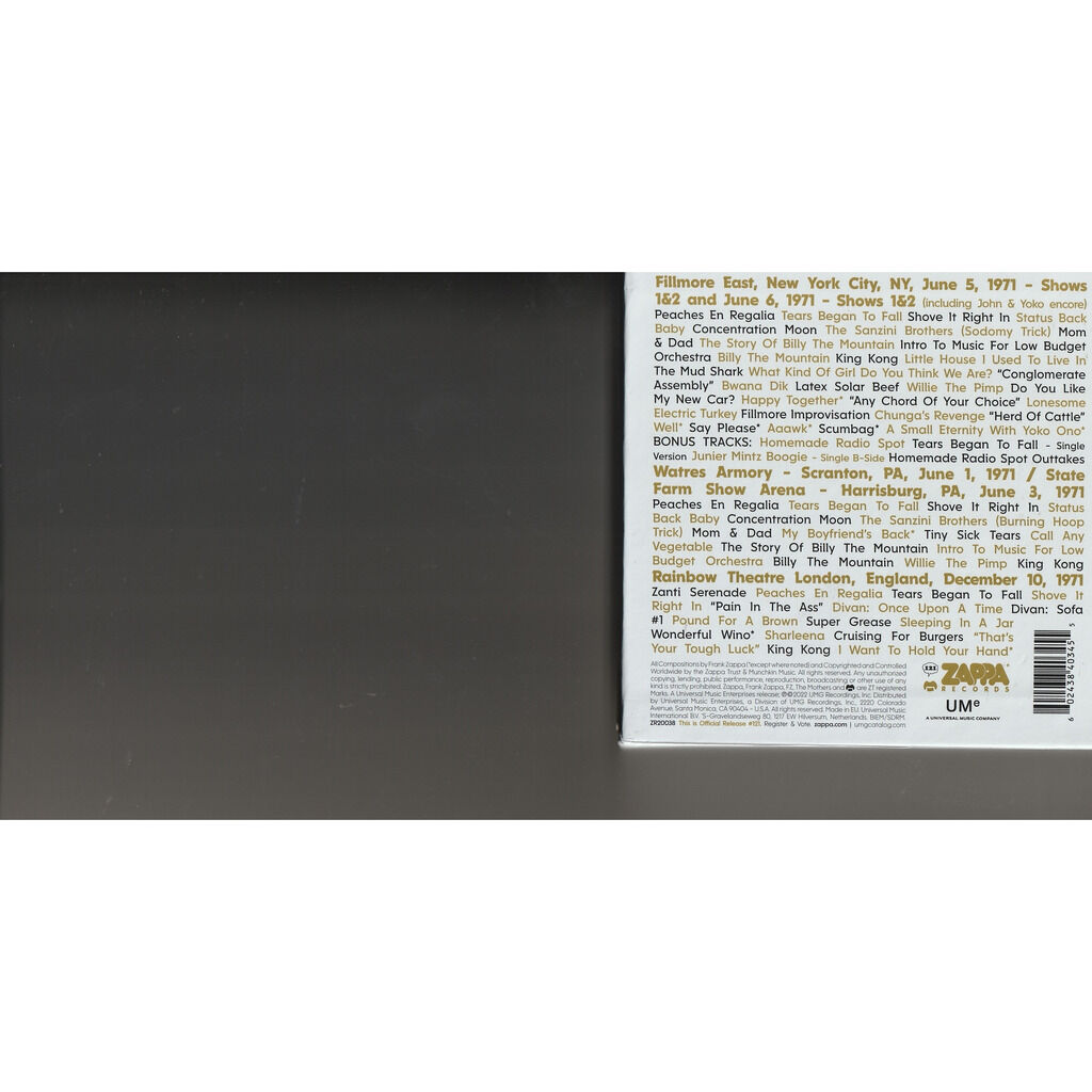  frank zappa & the mothers of invention  -  1971 boxet 8 cds 