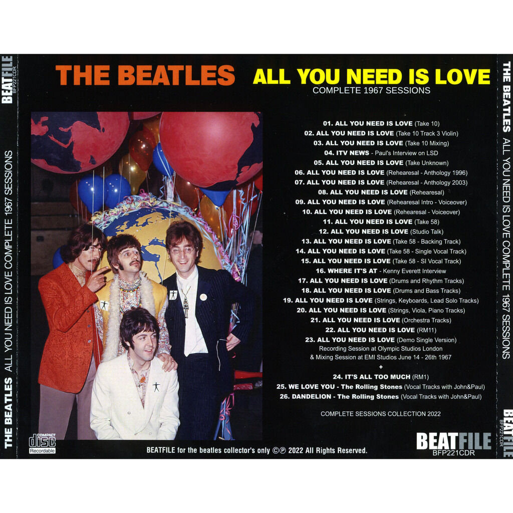 All you need is love complete 1967 sessions (cd) by The Beatles, CD