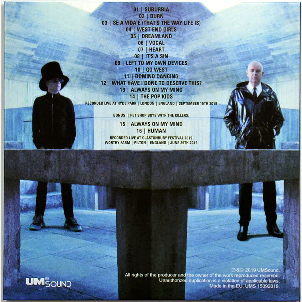 Live in hyde park 2019 first show original cd soundboard by Pet Shop