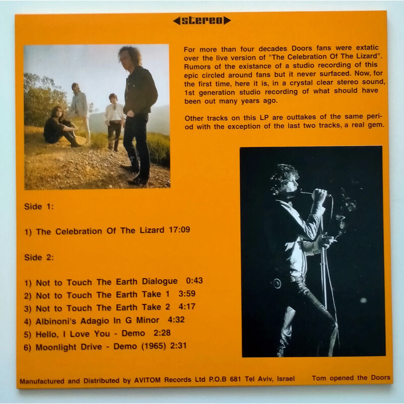  jim morrison & the doors  -  lizard in the studio ( limited editon on marbled vinyl ) 