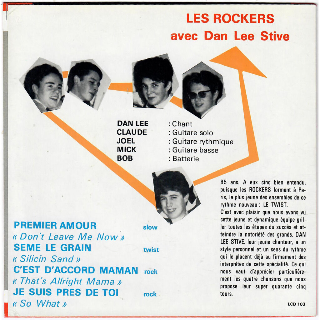  LES ROCKERS AVEC DAN LEE STIVE  -  premier amour 