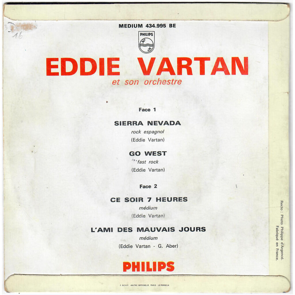 EDDIE VARTAN ET SON ORCHESTRE  -  sierra nevada 