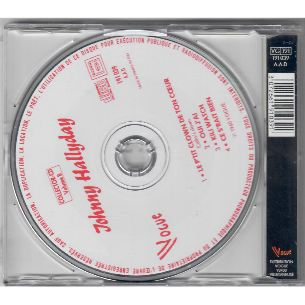  JOHNNY HALLYDAY  -  collector cd volume 8 : kili watch 