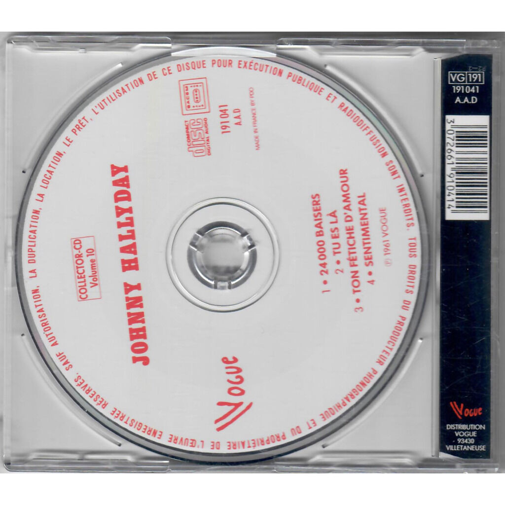  JOHNNY HALLYDAY  -  collector cd volume 10 : 24.000 baisers 