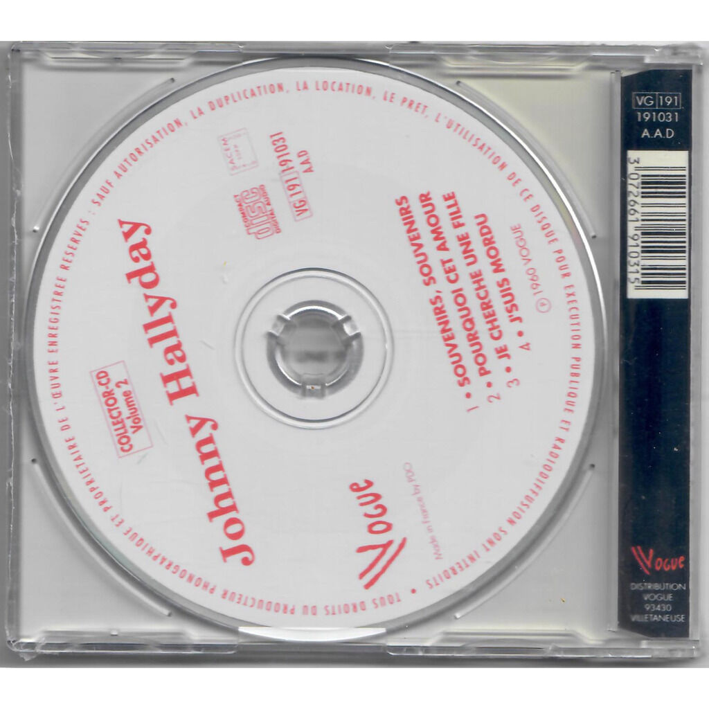  JOHNNY HALLYDAY  -  collector cd volume 2 : souvenirs, souvenirs 