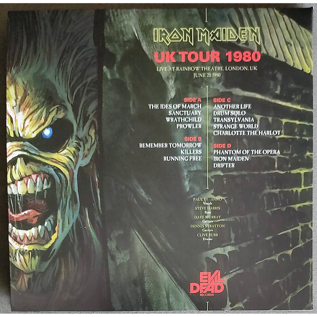  Iron Maiden  -  uk tour 1980 -pict-disc vinyl 