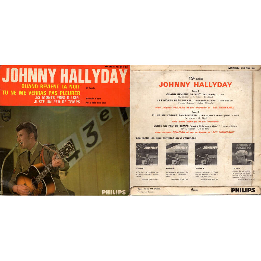 Quand revient la nuit 45 tours ep vinyl de Johnny Hallyday, EP chez