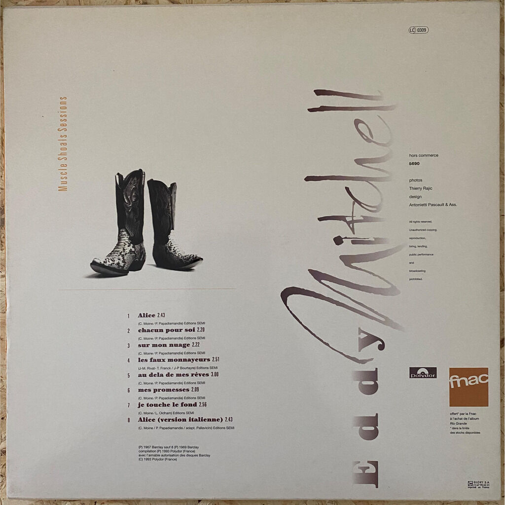  EDDY MITCHELL  -  muscle shoals sessions 