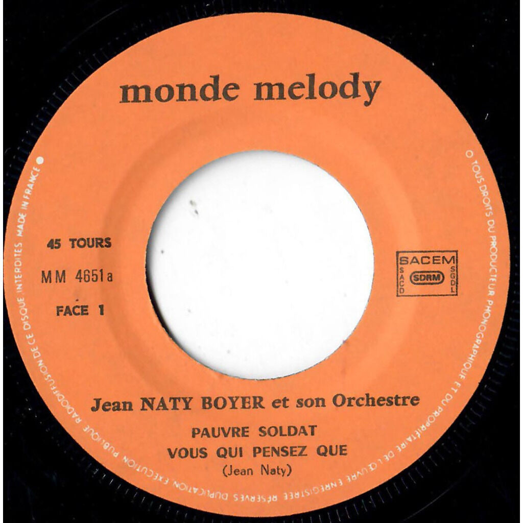  JEAN NATY-BOYER  -  pauvre soldat 